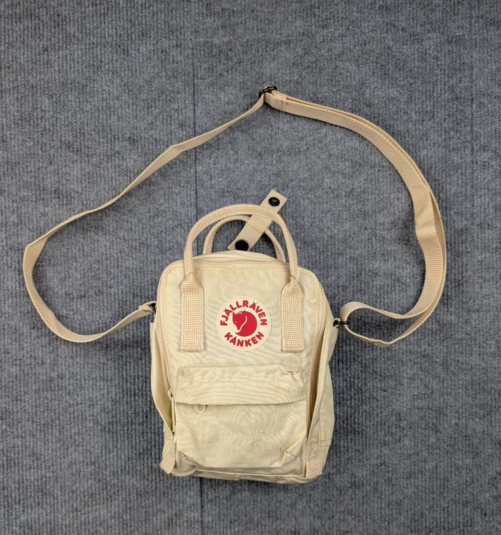 Fjallraven Kanken Sling Bag Outdoor Utility Yellow Beige Hike Zip Lightweight
